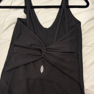 FP Movement by Free People Black Twisted Back Jumpsuit